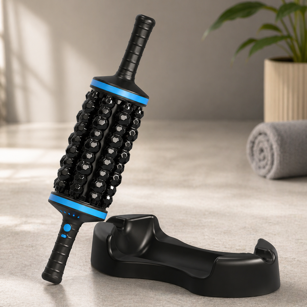 Gripster® Rolling Percussive Massager with hands-free base