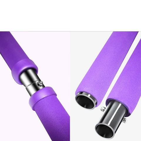 Portable Pilates Bar with Resistance Bands and Foot Straps