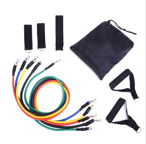 11-Piece Resistance Band Set for Home Fitness Training