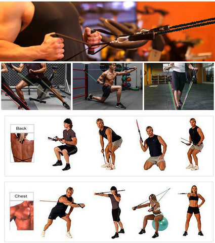 11-Piece Resistance Band Set for Home Fitness Training