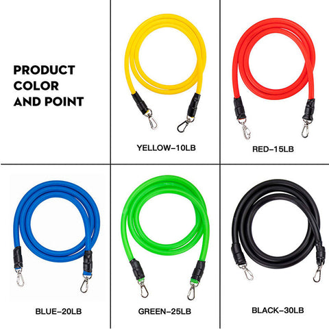 11-Piece Resistance Band Set for Home Fitness Training