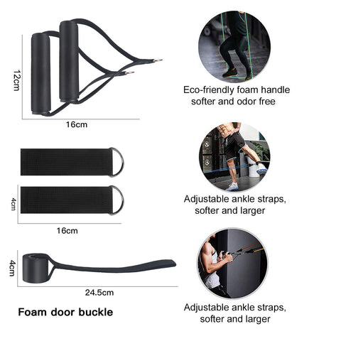 11-Piece Resistance Band Set for Home Fitness Training