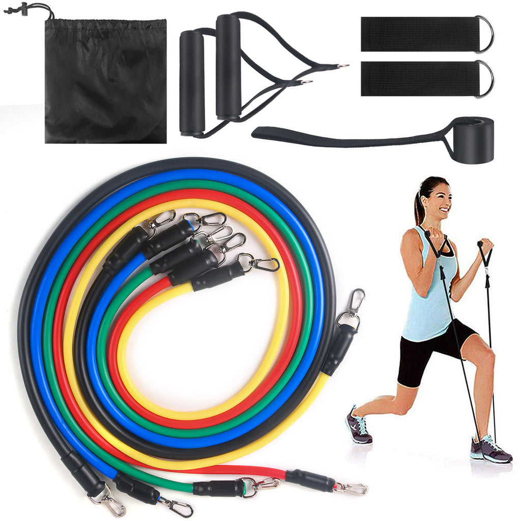 11-Piece Resistance Band Set for Home Fitness Training