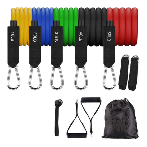 11-Piece Resistance Band Set for Home Fitness Training