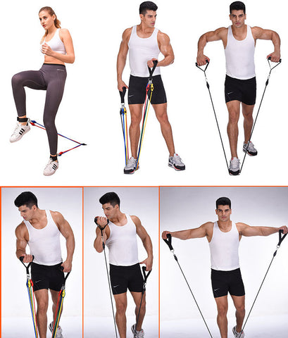 11-Piece Resistance Band Set for Home Fitness Training
