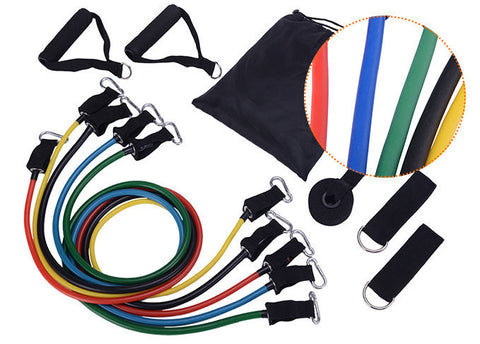 11-Piece Resistance Band Set for Home Fitness Training
