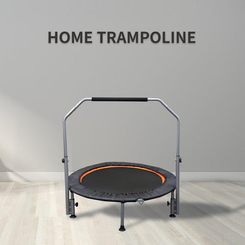 Folding Mini Fitness Trampoline With Adjustable Handles