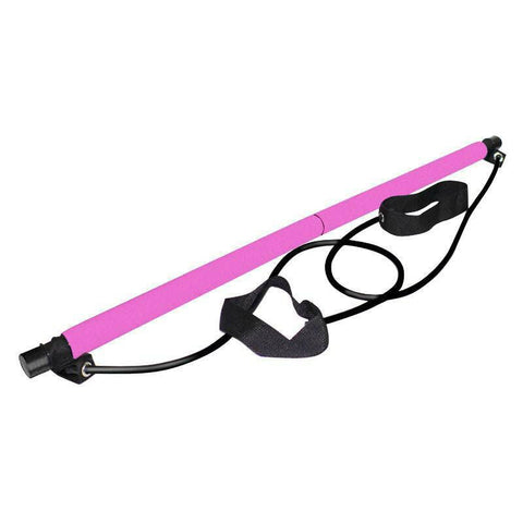 Portable Pilates Bar with Resistance Bands and Foot Straps