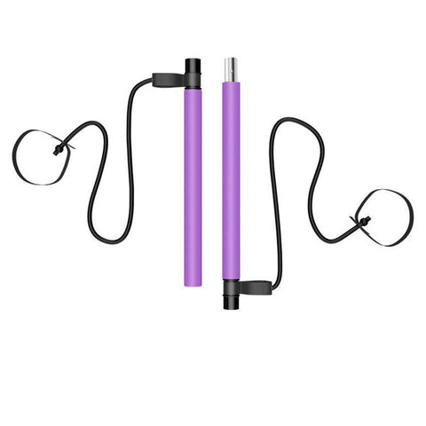 Portable Pilates Bar with Resistance Bands and Foot Straps