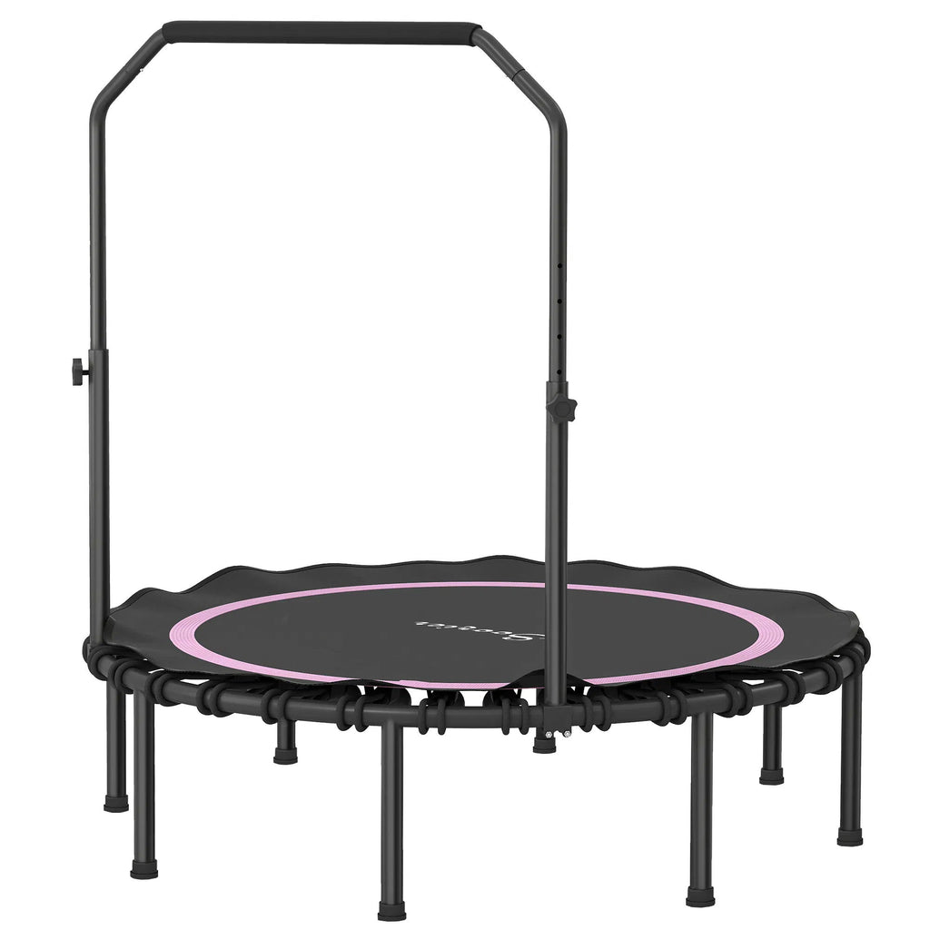48-Inch Foldable Exercise Trampoline with Adjustable Handle