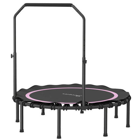 48-Inch Foldable Exercise Trampoline with Adjustable Handle